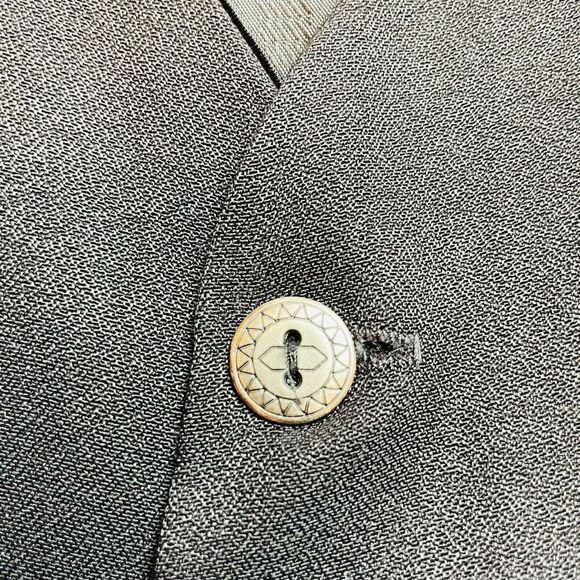 Lazio Como Italy Vest Waistcoat Mens M Black Silver Buttons Formal Western Aztec - Picture 4 of 6